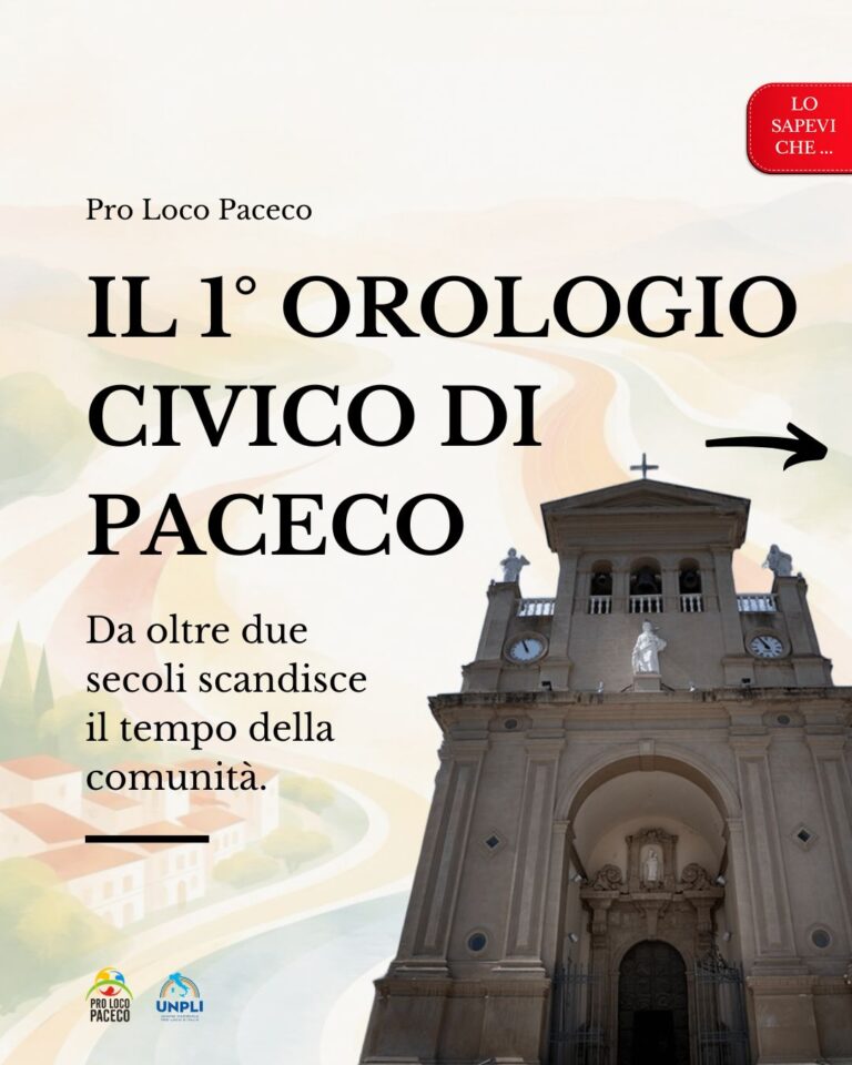 Il 1° Orologio Civico di Paceco
