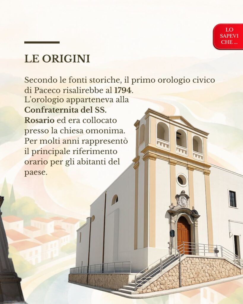 Il 1° Orologio Civico di Paceco