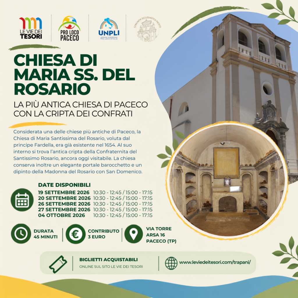 Le Vie dei Tesori 2026 – Chiesa di Maria SS. del Rosario