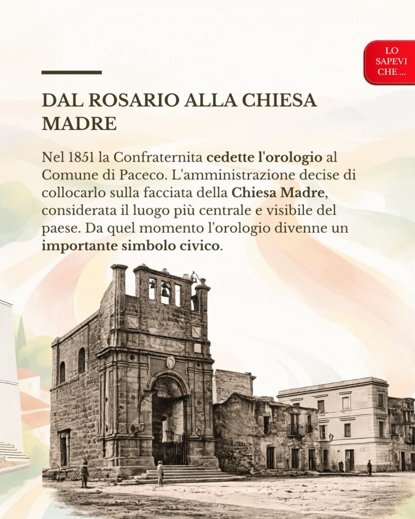 Il 1° Orologio Civico di Paceco