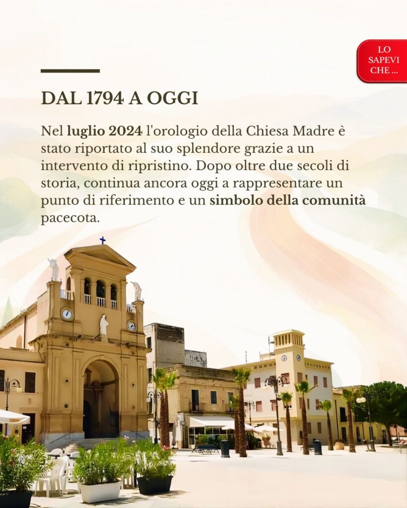 Il 1° Orologio Civico di Paceco